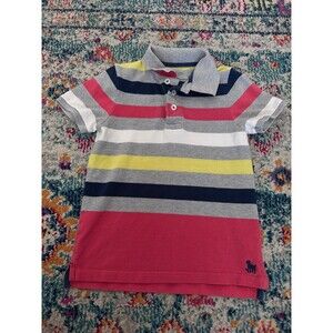 Mini Boden‎ Boys Striped Polo Shirt Size 6